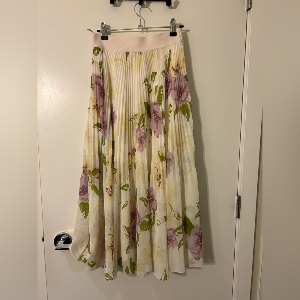 Wilfred Pleated Floral Skirt Sz Small